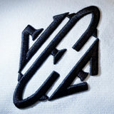 Jeffrey Epstein White Embroidered Quarterzip Pullover