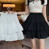 Double Pleated Ruffled Skirt