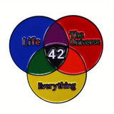 "Life The Universe Everything 42" Pin