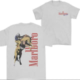 Washed Vintage Marlboro Cotton Crew Neck Tee