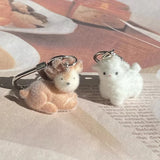 Fluffy Pig Keychain