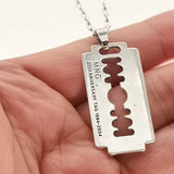Steel Razor Blade Necklace