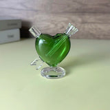 Glass Heart Bottle Cig Holder
