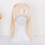 Handmade Long Rabbit Ear Wool Beanie