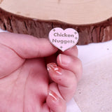 Chicken Nuggets Heart Pin