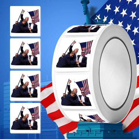 500Pcs/Roll Donald Trump Assasination Stickers