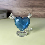 Glass Heart Bottle Cig Holder