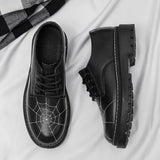 Spider Web Leather Lowtop Boots