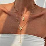3Pcs Vermeil Unique Cross Rosary