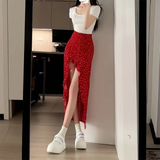 Open Ruffled Floral Skirt