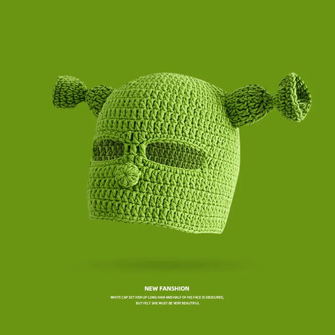 Knit Shrek Balaclava