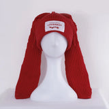 Handmade Long Rabbit Ear Wool Beanie