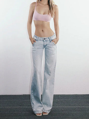 Light Blue Low Waist Jeans