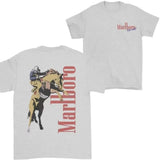 Washed Vintage Marlboro Cotton Crew Neck Tee