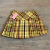 Plaid Pleated Mini Skirt