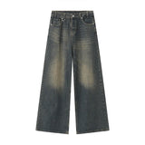 Wide Leg Washed Denim