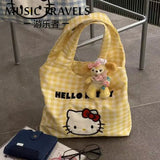 Hello Kitty Oversized Cotton Canvas Tote