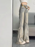 Vintage Frayed Flared Jeans