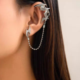 Silver Spine Bone Ear Clip