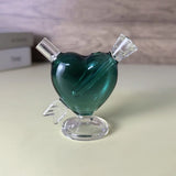 Glass Heart Bottle Cig Holder