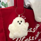 Fuzzy Ghost Keychain