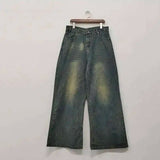 Wide Leg Washed Denim