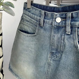 Asymmetrical Denim Skirt