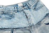 Double-layer Patchwork Baggy Jeans