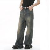 Wide Leg Washed Denim