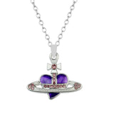 Saturn Heart Diamond Earrings