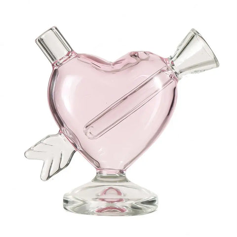 Glass Heart Bottle Cig Holder