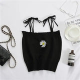 Embroidered Daisy Cami Tops