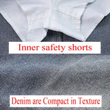 Asymmetrical Denim Skirt