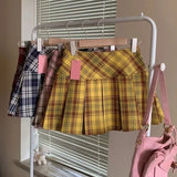 Plaid Pleated Mini Skirt