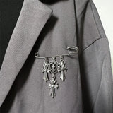 Chrome Cross Brooch
