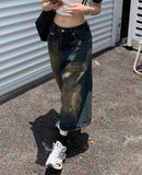 High Waist Long Baggy Denim Shorts