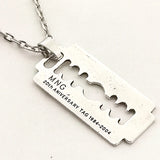 Steel Razor Blade Necklace