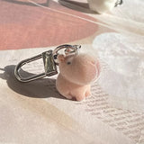 Fluffy Pig Keychain