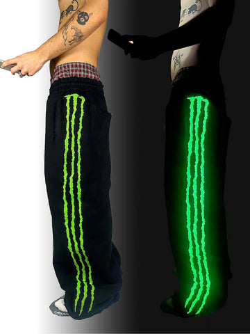Monster Energy Embroidered Striped Track Pants