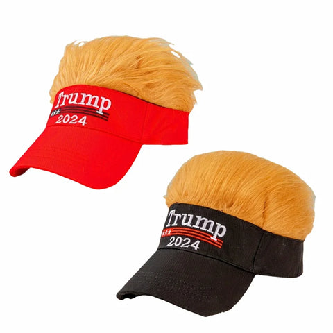 Trump Hats With Hair