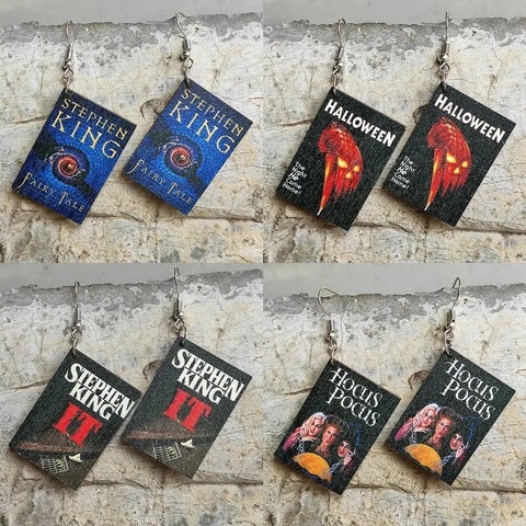 Stephen King Books Earring