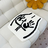 Hand Print Butt Handmade Rug