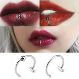 Stainless Steel Fake Lip Ring