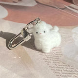 Fluffy Pig Keychain
