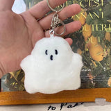 Fuzzy Ghost Keychain