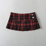 Korean Mini Plaid Skirts