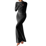 Open Back Wrapped Maxi Dress
