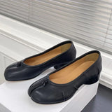 Leather Split Toe Pumps