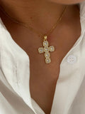 CZ Diamond Cross Chain