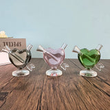 Glass Heart Bottle Cig Holder